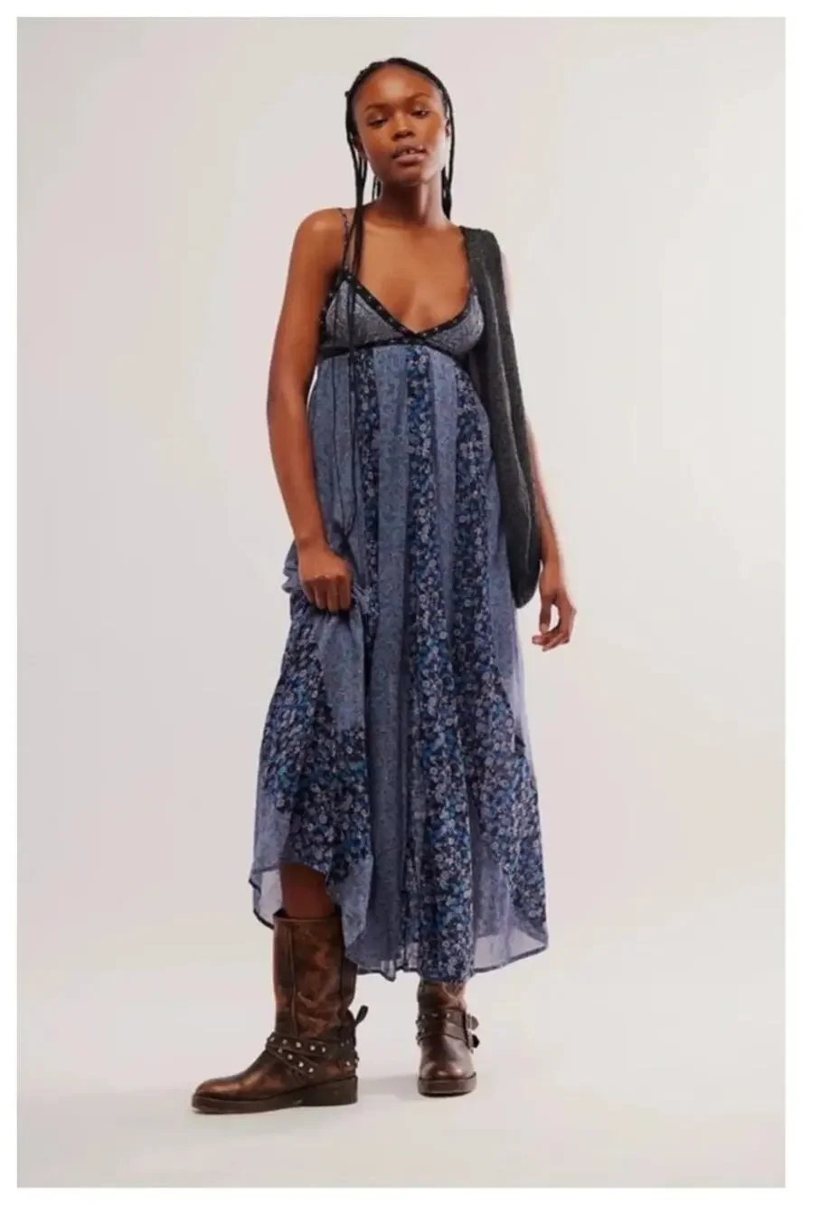 NEW Free People Forever Time Sleeveless Midi Dress Size XL